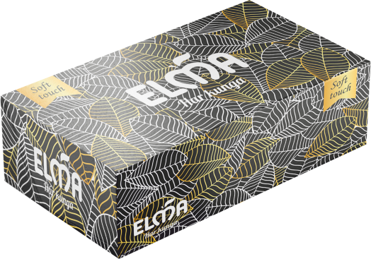 Бумажные салфетки Elma V в коробке 150 шт., 100% Целлюлоза, 2 слоя, 18×20 см (304)