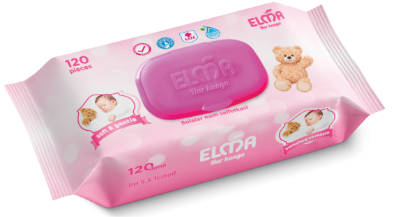 Детские влажные салфетки Baby Lux 120 шт., 17×17 см (526)