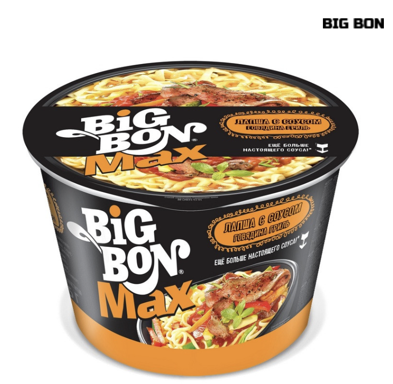 Лапша Big Bon Max со вкусом говядины 95 г