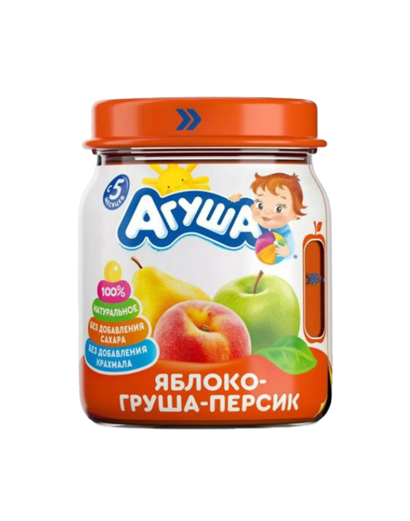 Agusha Apple-Peach-Pear Baby Puree 100г