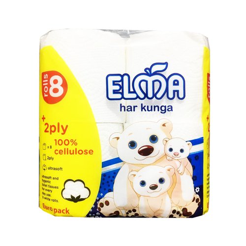 Elma 8 шт 2 слойная туалетная бумага