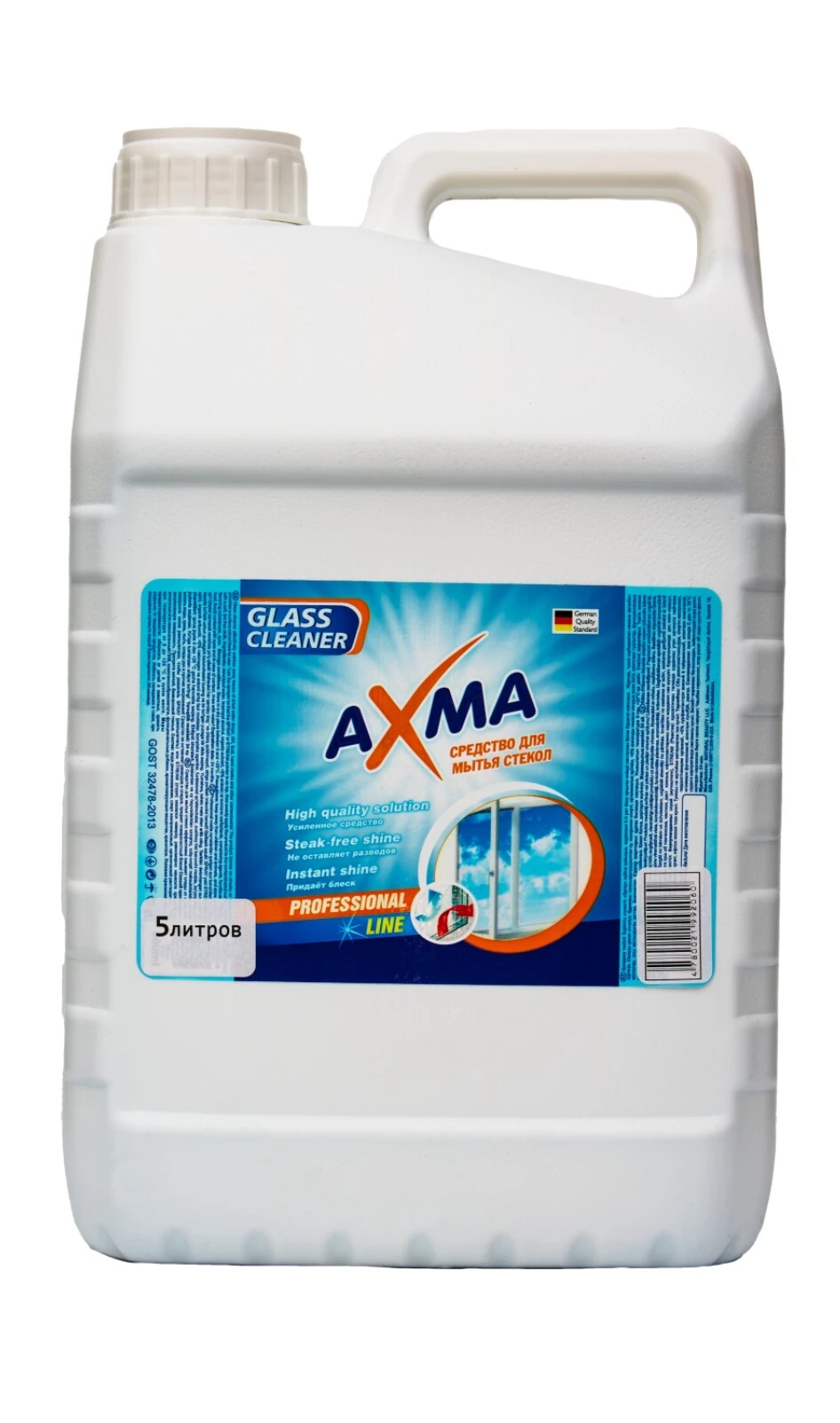 Средство для мытья стекол "AXMA" 5 л, Professional line Glass Cleaner (000125)