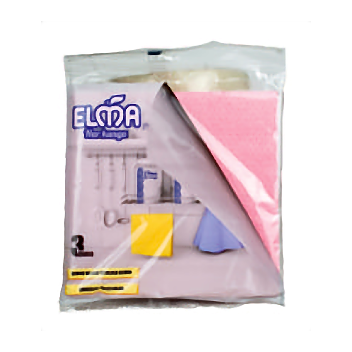 Универсальные чистящие салфетки Elma (с точечным узором) 3 шт., 38×38 см (600)