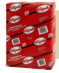 Полотенца для диспенсера «Nilpak» Z-сложение, 200 штук, 1 блок(15пачка)
