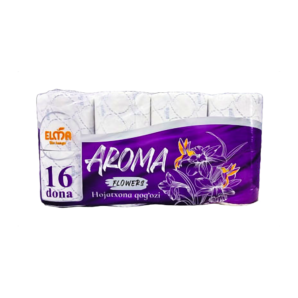 Туалетная бумага Elma Flowers (Aroma) 16 шт., 100% Целлюлоза, 3 слоя, 17 м (118)