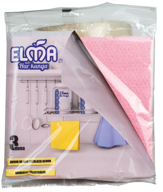 Универсальные чистящие салфетки Elma (с точечным узором) 3 шт., 38×38 см (600)