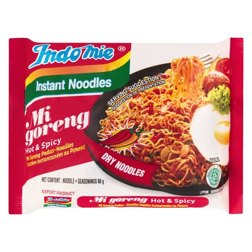 Лапша Indomie острый пакет 80г