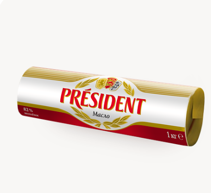 Sariyogʻ 82% President 1 kg