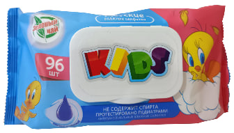 Влажные салфетки Зелёный чай (KIDS) 96 шт
