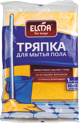 Тряпка Elma для мытья пола из нетканого материала 1 шт., 60×80 см (615)