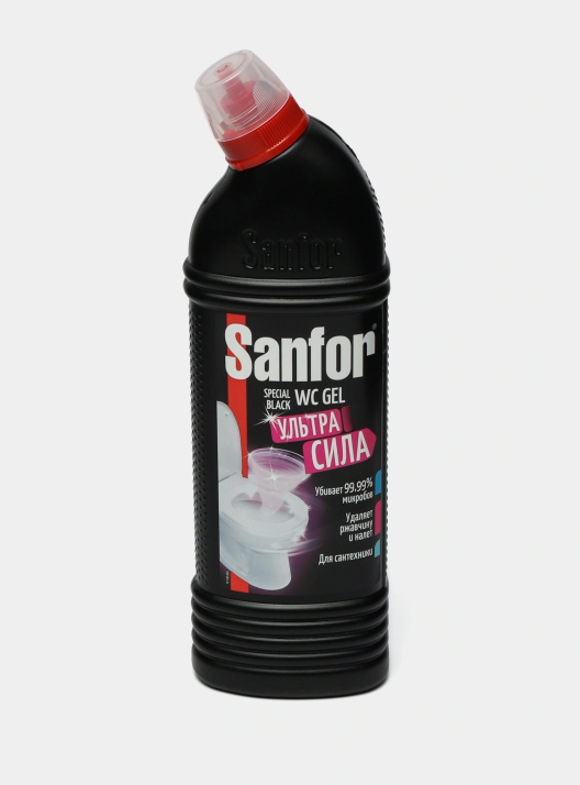 Средство для мытья туалетов Sanfor Speсial black, цветущая сакура, 750 мл