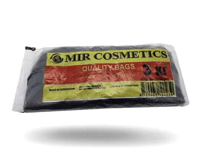 Пакеты "Mir Kosmetik" Shopping bags 3 кг (черный) 100 шт