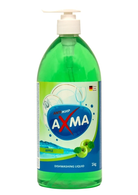 Средство для мытья посуды, AXMA 1 кг, яблоко, (103)