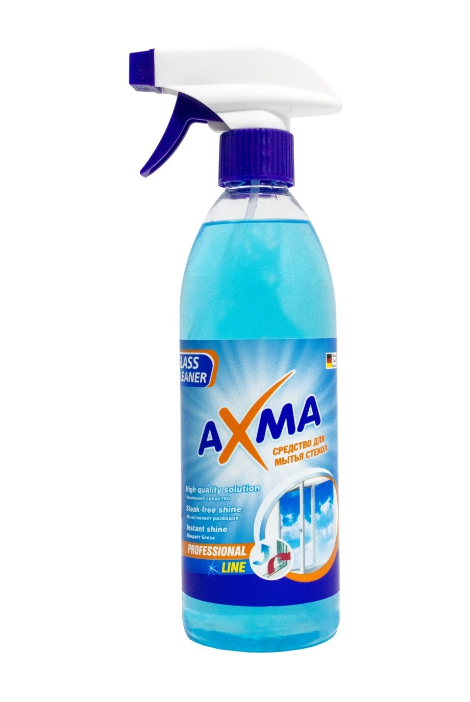 Средство для мытья стекол "AXMA" 500 мл, Professional line Glass Cleaner, (118)