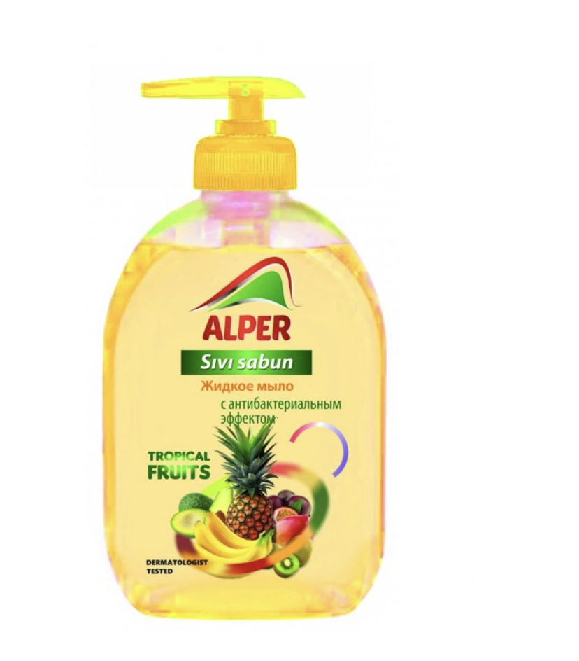 Жидкое мыло для рук "Alper" алоэ, тропик, оливка, 500 мл
