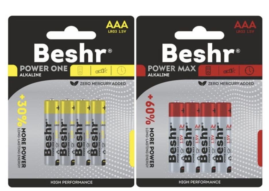Батарейка Beshr AAA Alkaline (LR03) 1.5V ,4шт