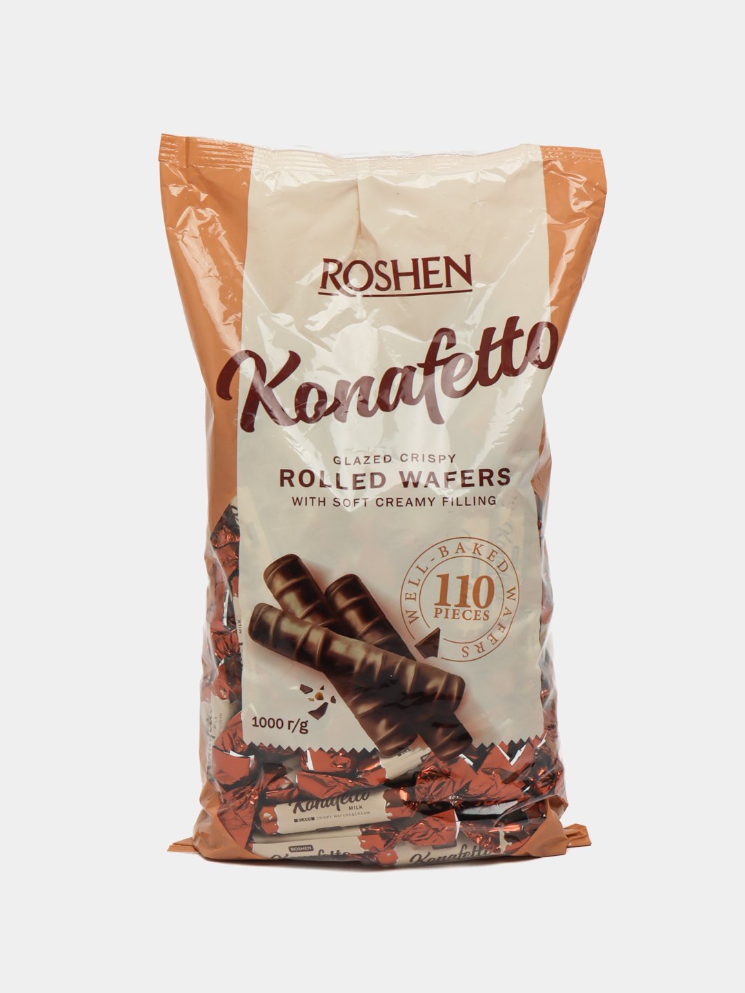 Вафельные трубочки Roshen Konafetto Bianco, 1 кг
