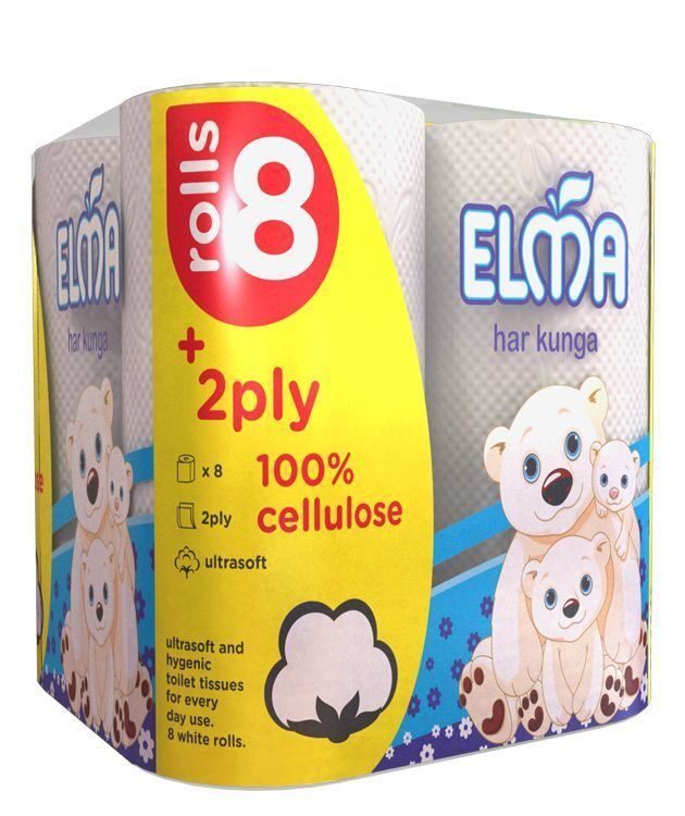 Elma туалетная бумага EURO PACK 8 ШТ