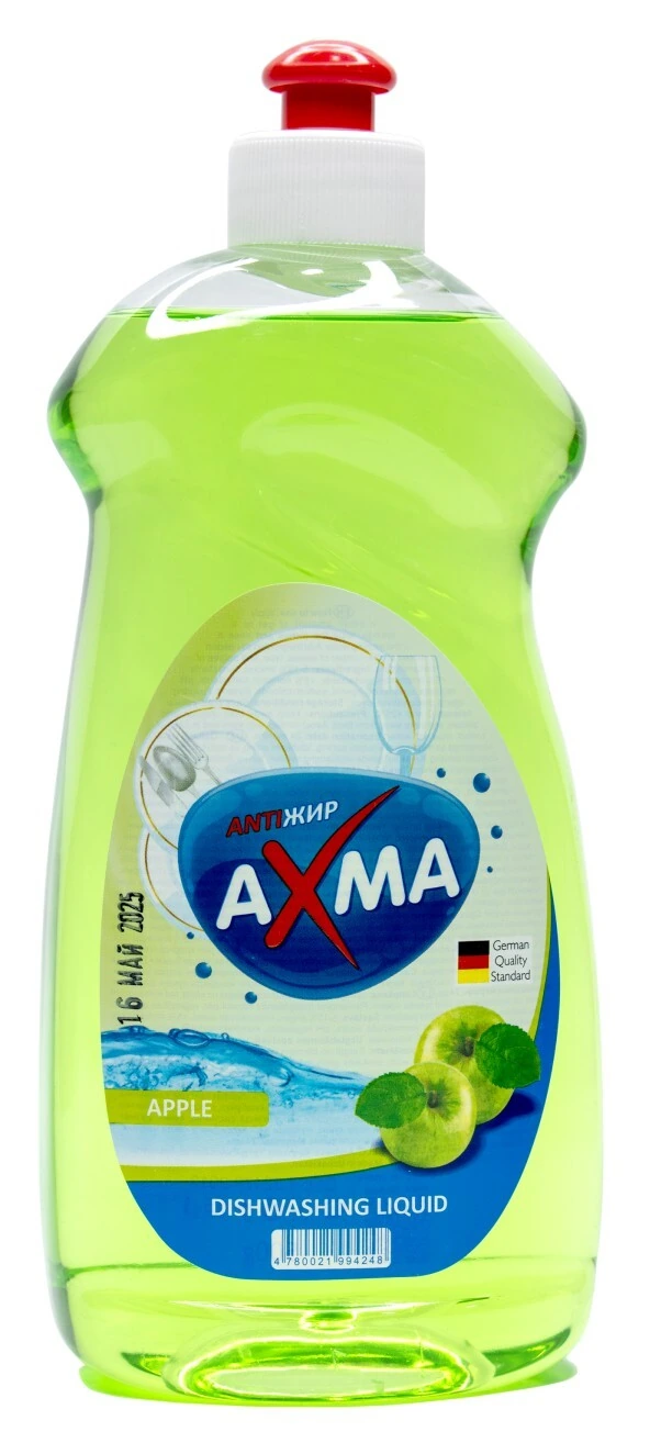 Средство для мытья посуды, AXMA 500 гр, яблоко, (000449)