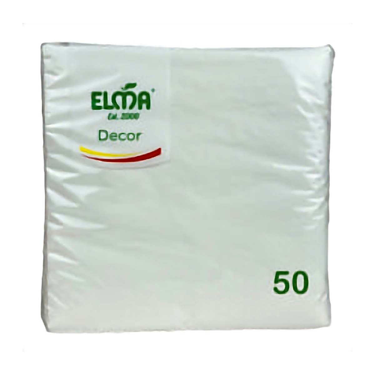 Бумажные салфетки Elma (белый) 33×33 Classic 50 шт., 100% Целлюлоза, 2 слоя, 33×33 см (260)