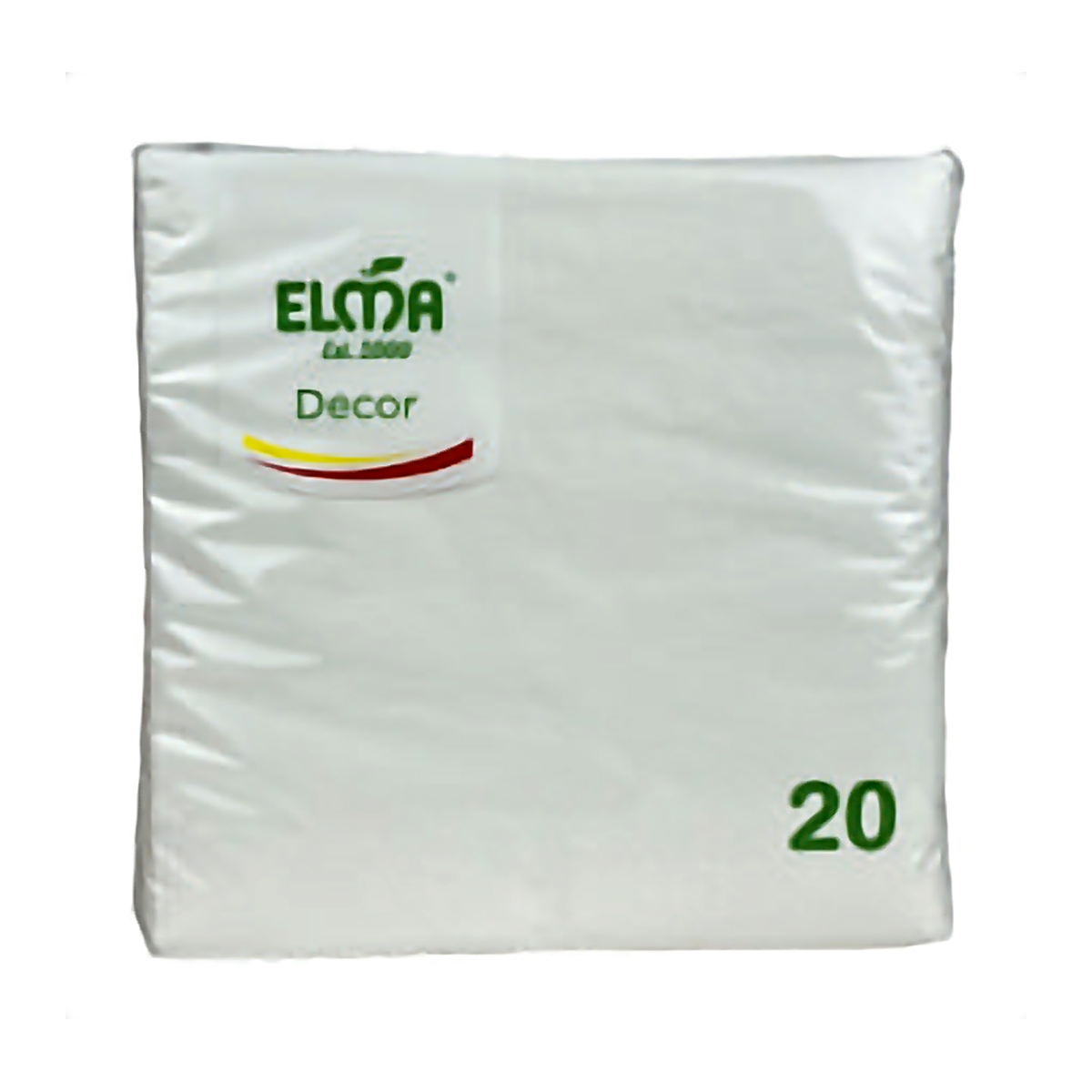 Бумажные салфетки Elma (белый) 33×33 Classic 20 шт., 100% Целлюлоза, 2 слоя, 33×33 см (221)