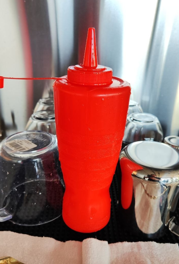 807043W Plastic Sauce Dispense Squeeze Bottle 16oz White colo