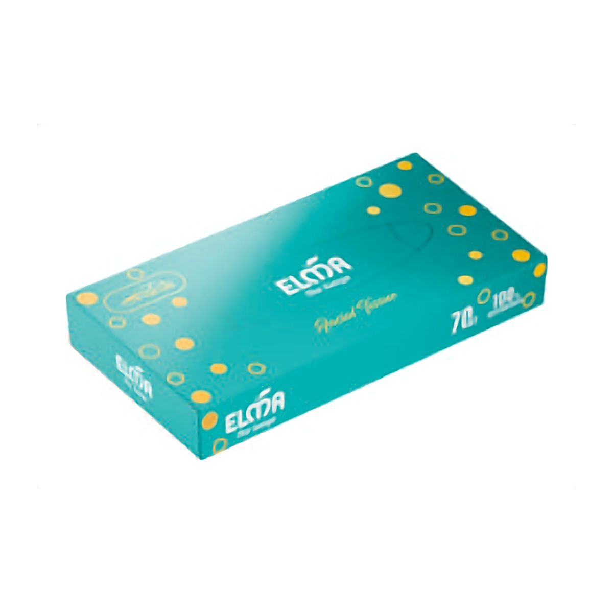 Бумажные салфетки Elma V в коробке 70 шт., 100% Целлюлоза, 2 слоя, 18×20 см (306)